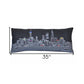 14" X 35" Black Gray and White Hometown Pride Wool Lumbar Throw Pillow