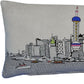 14" X 35" Cream Hometown Pride Wool Lumbar Throw Pillow
