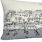 14" X 35" Cream St Michael's Daylight Skyline Lumbar Decorative Pillow