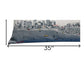 14" X 35" Cream Sydney Daylight Skyline Lumbar Decorative Pillow