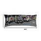 14" X 35" Dark Gray And White Tulsa Nighttime Skyline Lumbar Decorative Pillow