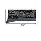 14" X 35" Dark Gray And White Vail Nighttime Skyline Lumbar Decorative Pillow