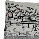 14" X 35" Cream Hometown Pride Wool Lumbar Throw Pillow