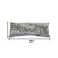 14" X 35" Cream Vail Daylight Skyline Lumbar Decorative Pillow