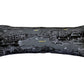 14" X 35" Dark Gray And White Venice Nighttime Skyline Lumbar Decorative Pillow