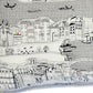 14" X 35" Cream Venice Daylight Skyline Lumbar Decorative Pillow