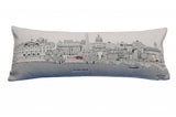 14" X 35" Cream Washington DC Daylight Skyline Lumbar Decorative Pillow