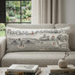 14" X 35" Cream Wichita Daylight Skyline Lumbar Decorative Pillow