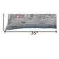 14" X 35" Cream San Francisco Daylight Skyline Lumbar Decorative Pillow