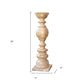 29" Natural Floor Solid Wood Candle Holder