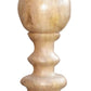 24" Natural Solid Wood Floor Pillar Candle Holder