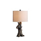 25" Black Bear in a Tree  Table Lamp With Beige Shade