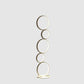 39" White Metal Five Circle Geometric Sculpture LED Table Lamp