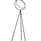 60" Black LED Tripod Floor Lamp With Black Metal Novelty Shade