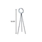 60" Black LED Tripod Floor Lamp With Black Metal Novelty Shade