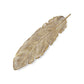 18" Gold Feather Metal Handmade Tray