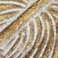 18" Gold Feather Metal Handmade Tray