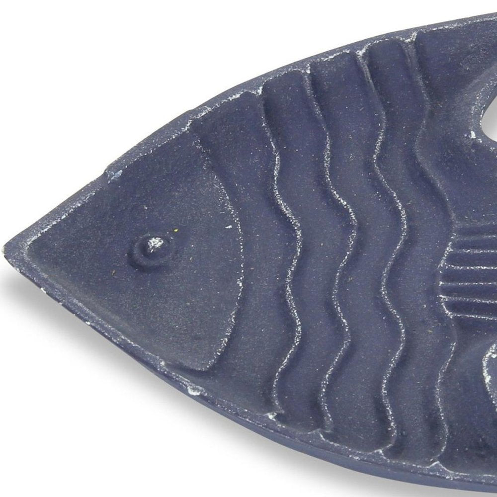 8" Blue Angel Fish Cast Iron Vanity Tray Tray