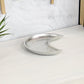 7" Silver Crescent Cast Iron Vanity Tray