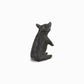 8" Black Metal Pig Hand Painted Figurine Tabletop Sculpture