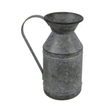 11" Gray Metal Jug Vase