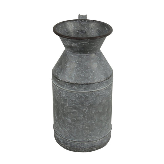 11" Gray Metal Jug Vase