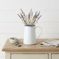 6" White and Blue Metal Jug Vase