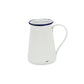 6" White and Blue Metal Jug Vase