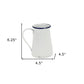6" White and Blue Metal Jug Vase