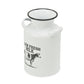 8" Black And White Metal Jug Vase