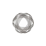 9" Gray Metal Hand Painted Decorative Orb Tabletop Sculpture