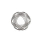 9" Gray Metal Hand Painted Decorative Orb Tabletop Sculpture
