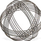 7" Gray Metal Hand Painted Decorative Orb Tabletop Sculpture