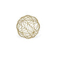 7" Gold Metal Hand Painted Decorative Orb Tabletop Sculpture