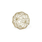 7" Gold Metal Hand Painted Decorative Orb Tabletop Sculpture