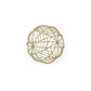 7" Gold Metal Hand Painted Decorative Orb Tabletop Sculpture