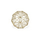 7" Gold Metal Hand Painted Decorative Orb Tabletop Sculpture
