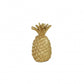9" Gold Cast Iron Pineapple Hand Painted Sculpture