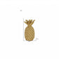 9" Gold Cast Iron Pineapple Hand Painted Sculpture