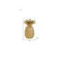8" Gold Cast Iron Pineapple Hand Painted Sculpture