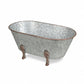 7" Gray Galvanized Metal Hand Painted Tabletop Sculpture