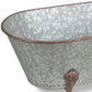 7" Gray Galvanized Metal Hand Painted Tabletop Sculpture