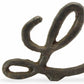 3" Black Cast Iron Love Hand Painted Tabletop Sculpture