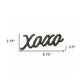 3" Black Cast Iron Hand Painted XOXO Sentiment Tabletop Sculpture