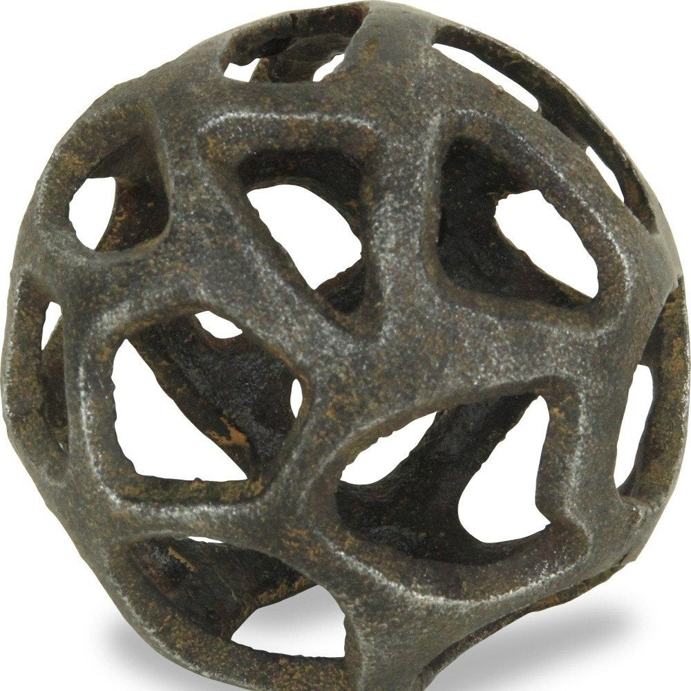 4" Black Cast Iron Hand Painted Tabletop Sculpture