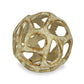 4" Gold Cast Iron Hand Painted Decorative Orb Tabletop Sculpture
