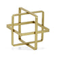 6" Gold Metal Abstract Hand Painted Sculpture