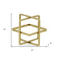 6" Gold Metal Abstract Hand Painted Sculpture