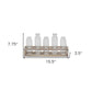 Set of Five Clear Cylinder Glass Decorative Bottles