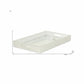 16" Silver Rectangular Wood Handmade Tray With Handles